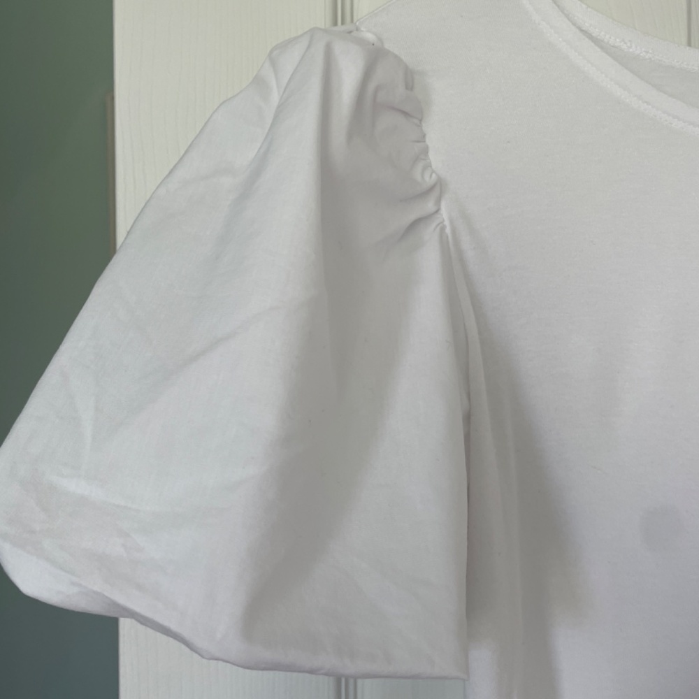 White puff sleeve top - size XL - Picture 2 of 2
